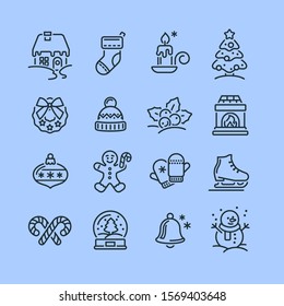 Set of Christmas icons for design and decoration