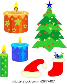 Set of Christmas icons executed in vector