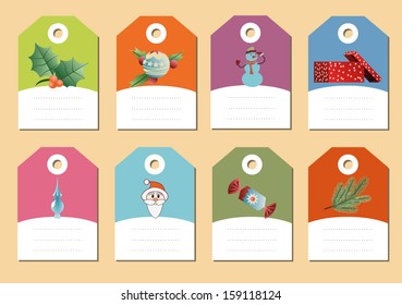 set of christmas icons vector