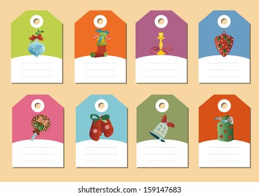 set of christmas icons vector
