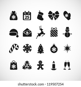 Set of Christmas icons. Vector illustration.