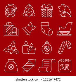 Set of Christmas icons. Vector illustration