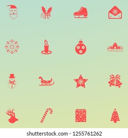 Set of Christmas icons. Vector illustration
