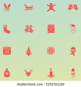 Set of Christmas icons. Vector illustration