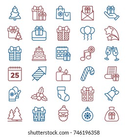 Set of Christmas Icons. Vector illustration