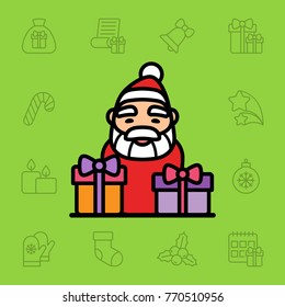 Set of Christmas Icons. Vector illustration