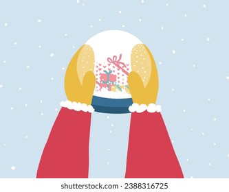 Set of Christmas illustrations scenes