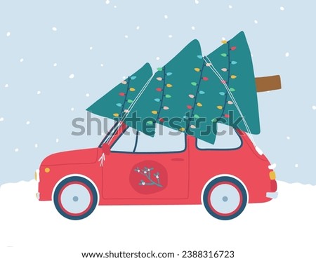 Set of Christmas illustrations scenes