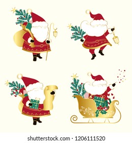 Set of Christmas illustrations vector