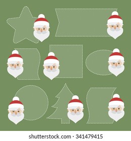 set of christmas label Santa Claus. merry christmas
