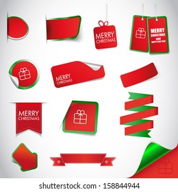 Set of christmas labels