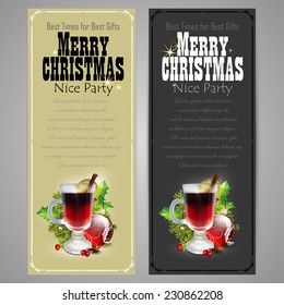 set of christmas labels