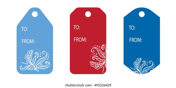Set of Christmas labels.