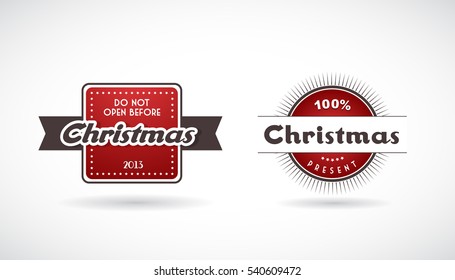 Set of Christmas labels.