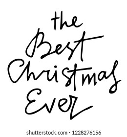 Set of Christmas lettering handwritten