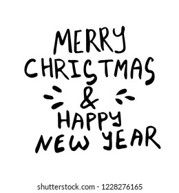 Set of Christmas lettering handwritten
