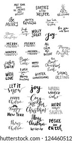 Set of Christmas lettering handwritten