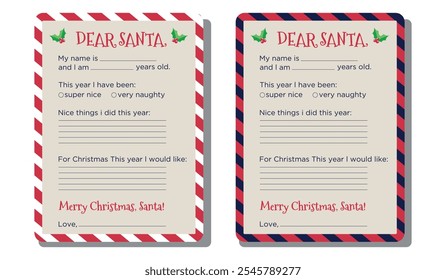  Conjunto de cartas de Navidad a Santa Claus. Pide un deseo