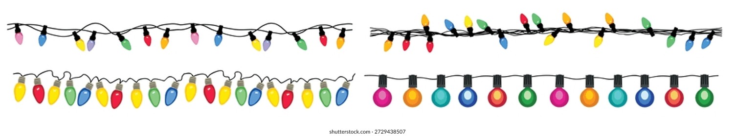 Conjunto de luces de Navidad frontera sin fisuras