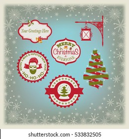 Set of Christmas logo, labels, banners