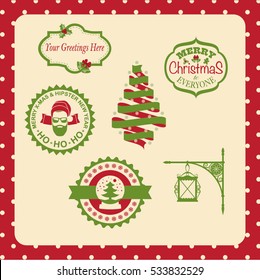 Set of Christmas logo, labels, banners