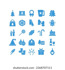 set of christmas logo vector icon
