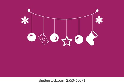 Set of Christmas minimalist geometric elements. abstract icons in minimalist style. Christmas tree, snowman, deer and holiday decoration. Modern vector flat illustration, gift box and Merry Christmas.