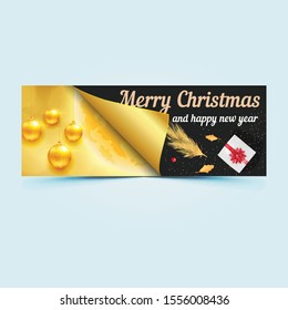 Set Of Christmas and New Year banner. Facebook cover. Sale Banner. for social media
