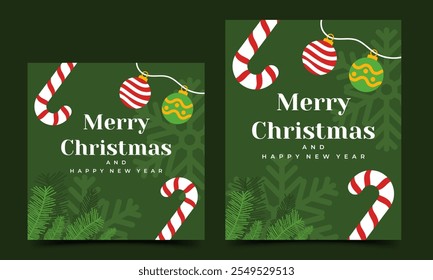 Set of Christmas and new year banner with different size. Usable for social media post, greeting card, cover, banner