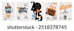 Set of Christmas and New Year Cards. Vector illustration concepts for graphic and web design, social media banner, marketing material.