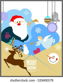 Set of Christmas and New Year elements