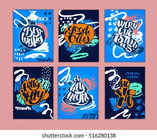 Set of Christmas and New Year gift cards.
Collection of  Hand drawn holiday posters templates, textures, lettering