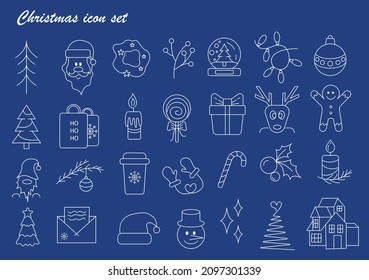 Set of Christmas and New year icons for your design