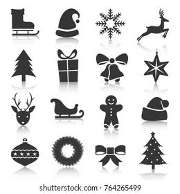 Set of Christmas, New Year icons. Vector illustration