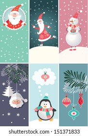 Set of Christmas and New Year's banners. Vector illustration