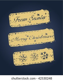 Set of Christmas and new year`s stamps