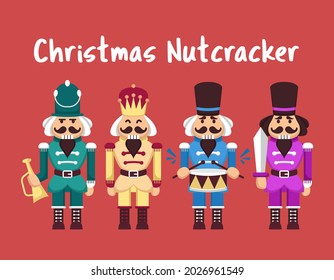 Set of Christmas nutcracker toy