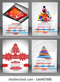 Set of Christmas Party Flyer & Poster Cover Template 