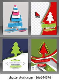 Set of Christmas Party Flyer & Poster Cover Template 