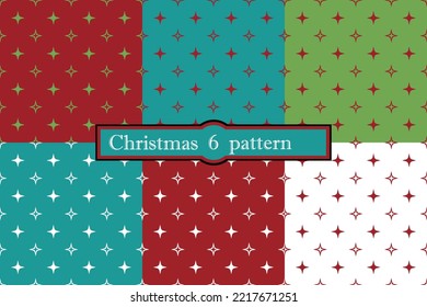 Set of Christmas pattern. Vector illustration.