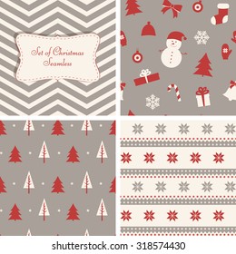 Set of Christmas patterns