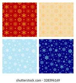 set of Christmas patterns