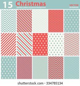 Set Of Christmas Patterns And Seamless Background.Illustration Eps10