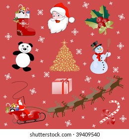 Set of Christmas pictures