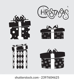 Set WeihnachtsWeihnachtsgeschenk-Symbole Vektorgrafik