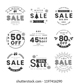 Set of Christmas promotion vectors