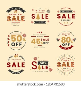 Set of Christmas promotion vectors