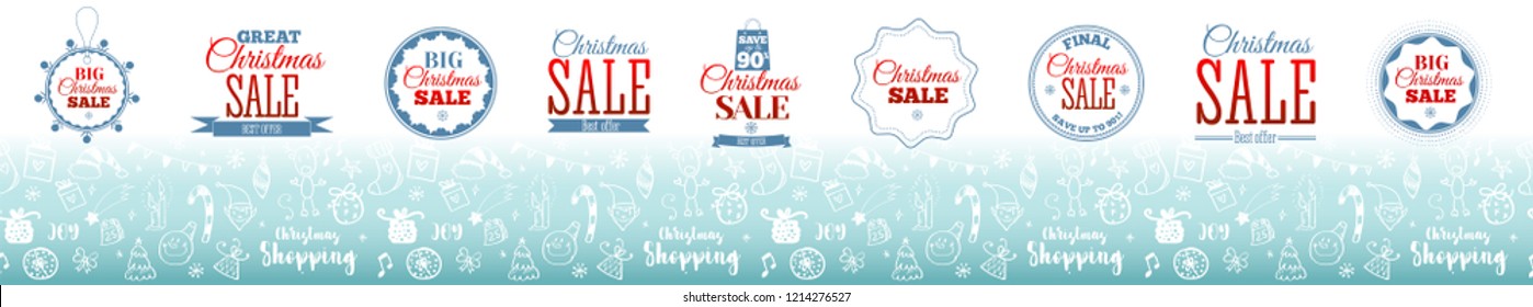 Set of Christmas promotion vectors