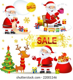 Set Christmas SALE with Santa