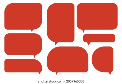 Set Christmas and Santa Claus speech bubbles on white background. chat box or chat vector square and doodle message or communication icon Cloud speaking for comics and minimal message dialog